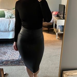 Spanx Faux Leather Pencil Skirt